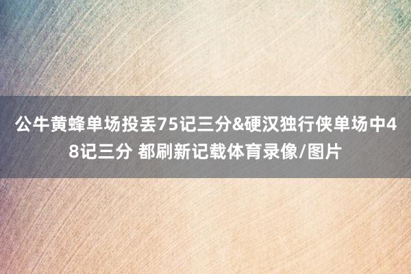 公牛黄蜂单场投丢75记三分&硬汉独行侠单场中48记三分 都刷新记载体育录像/图片