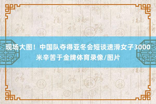 现场大图！中国队夺得亚冬会短谈速滑女子3000米辛苦于金牌体育录像/图片