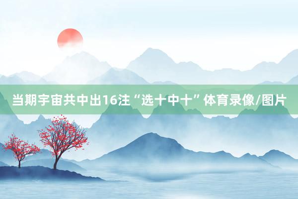 当期宇宙共中出16注“选十中十”体育录像/图片