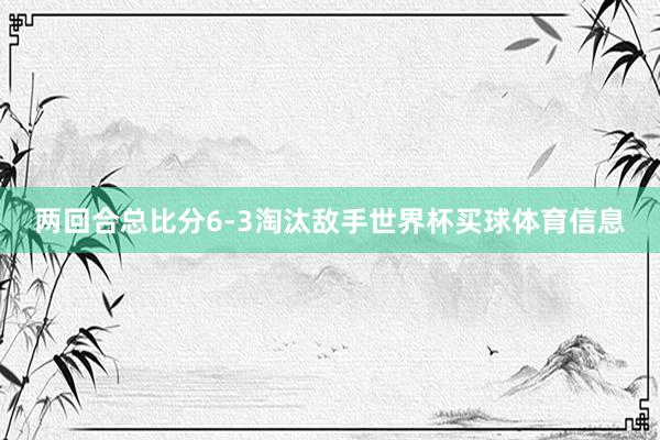 两回合总比分6-3淘汰敌手世界杯买球体育信息