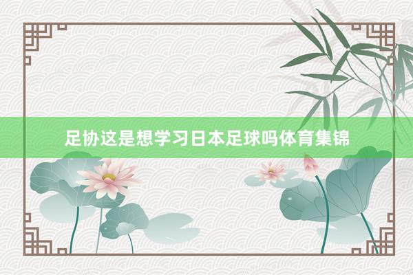 足协这是想学习日本足球吗体育集锦