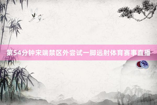 第54分钟宋端禁区外尝试一脚远射体育赛事直播