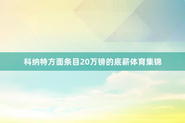 科纳特方面条目20万镑的底薪体育集锦