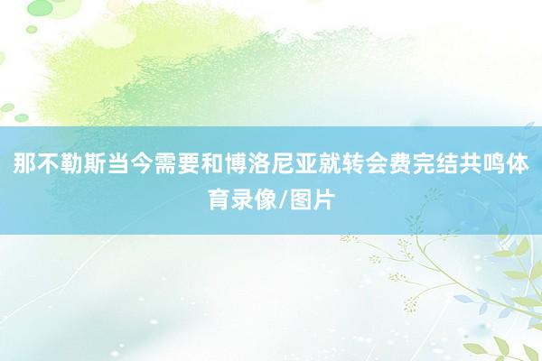 那不勒斯当今需要和博洛尼亚就转会费完结共鸣体育录像/图片