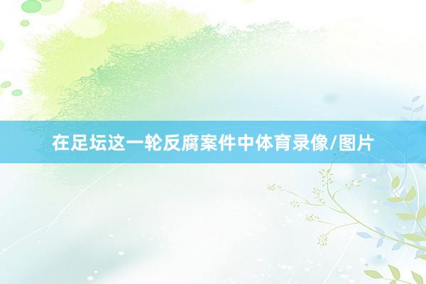 在足坛这一轮反腐案件中体育录像/图片