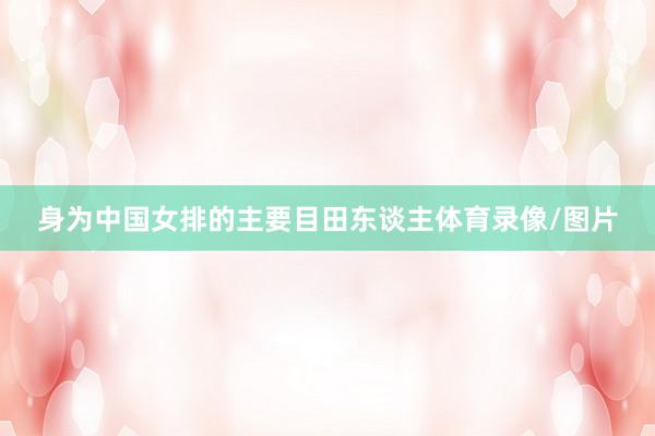 身为中国女排的主要目田东谈主体育录像/图片