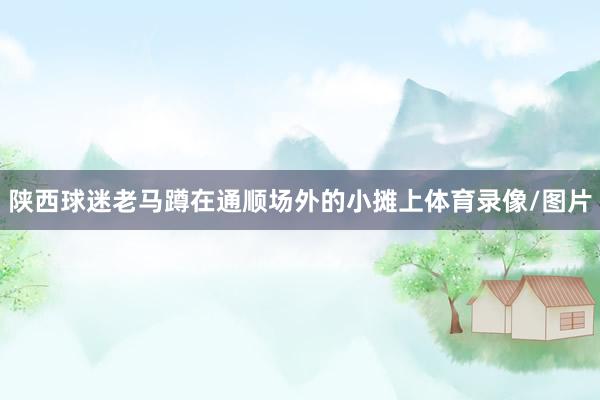 陕西球迷老马蹲在通顺场外的小摊上体育录像/图片
