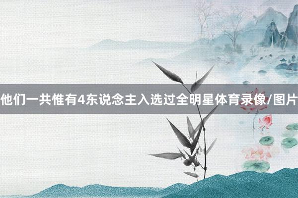 他们一共惟有4东说念主入选过全明星体育录像/图片