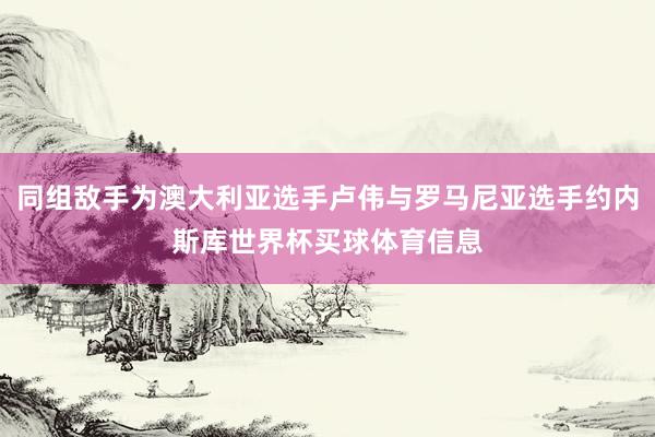 同组敌手为澳大利亚选手卢伟与罗马尼亚选手约内斯库世界杯买球体育信息