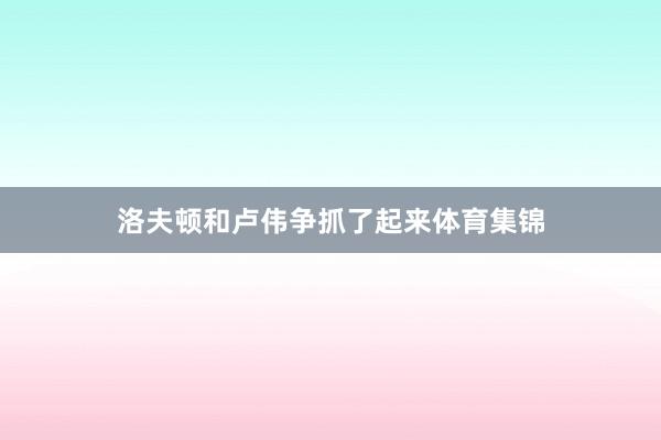 洛夫顿和卢伟争抓了起来体育集锦
