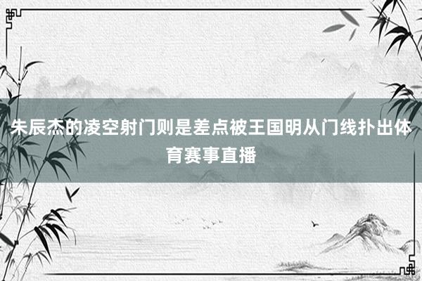 朱辰杰的凌空射门则是差点被王国明从门线扑出体育赛事直播