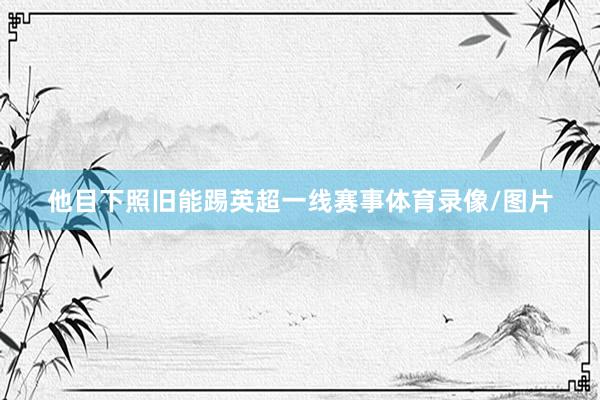 他目下照旧能踢英超一线赛事体育录像/图片